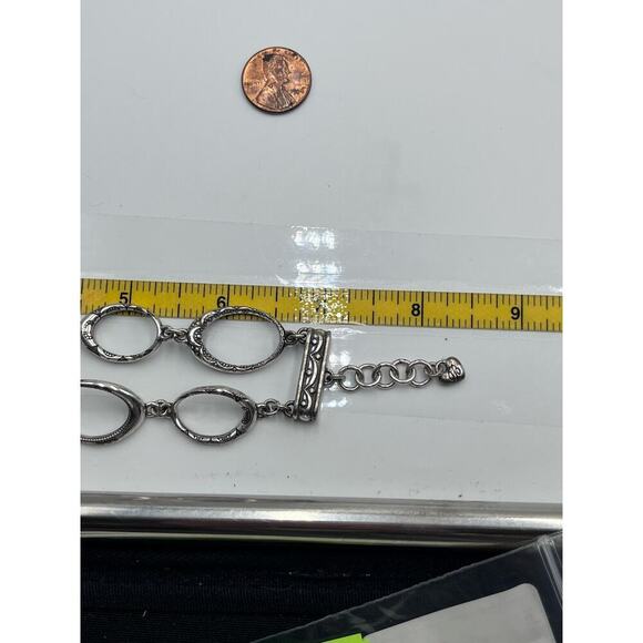 Brighton Signed Double Strand Oval Linked Bracelet - Picture 12 of 12